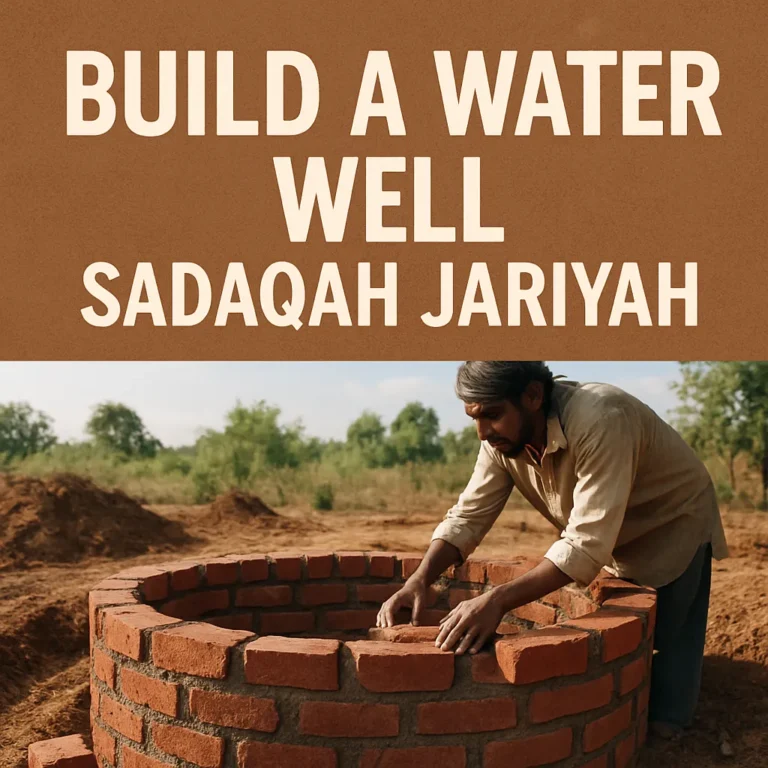 build a water well sadaqah jariyah