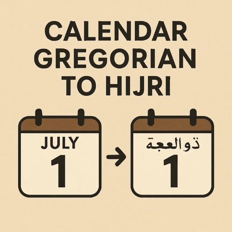 calendar gregorian to hijri