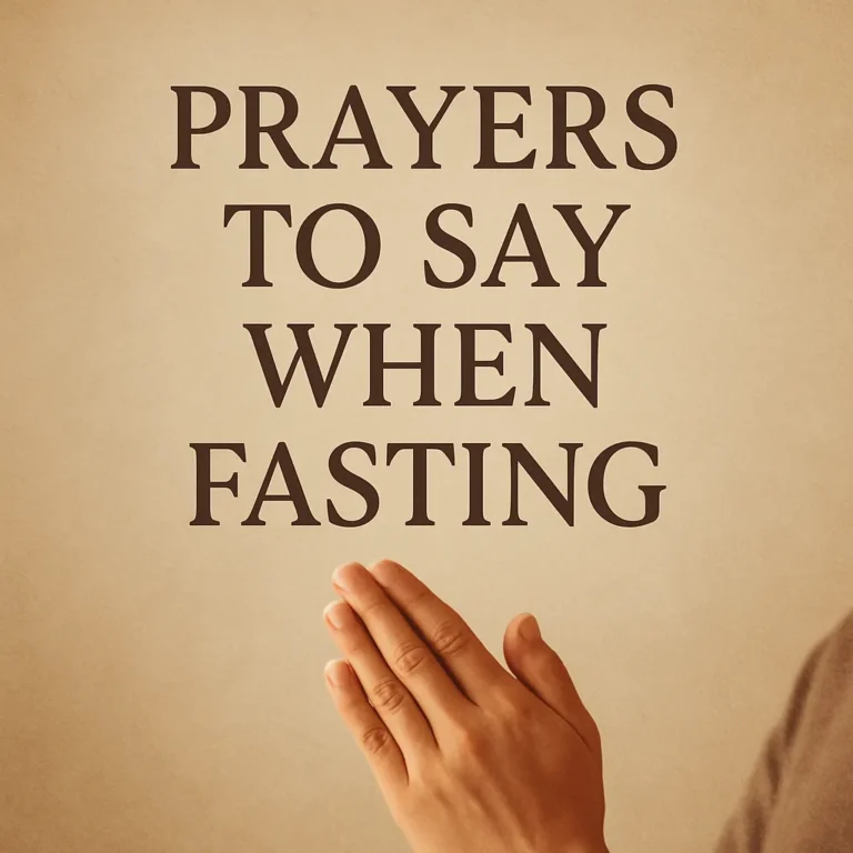 prayers to say when fasting