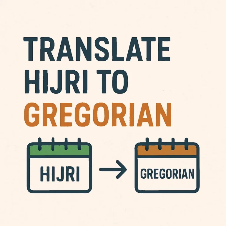 translate hijri to gregorian