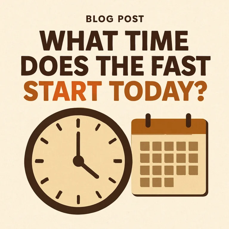 what time does the fast start today